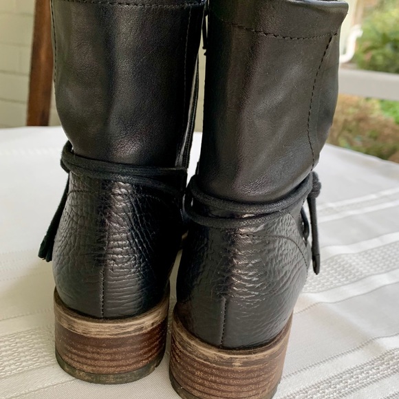 Clarks Volara Dina Black Moto Artisan Ankle Boots EUC - Picture 5 of 10